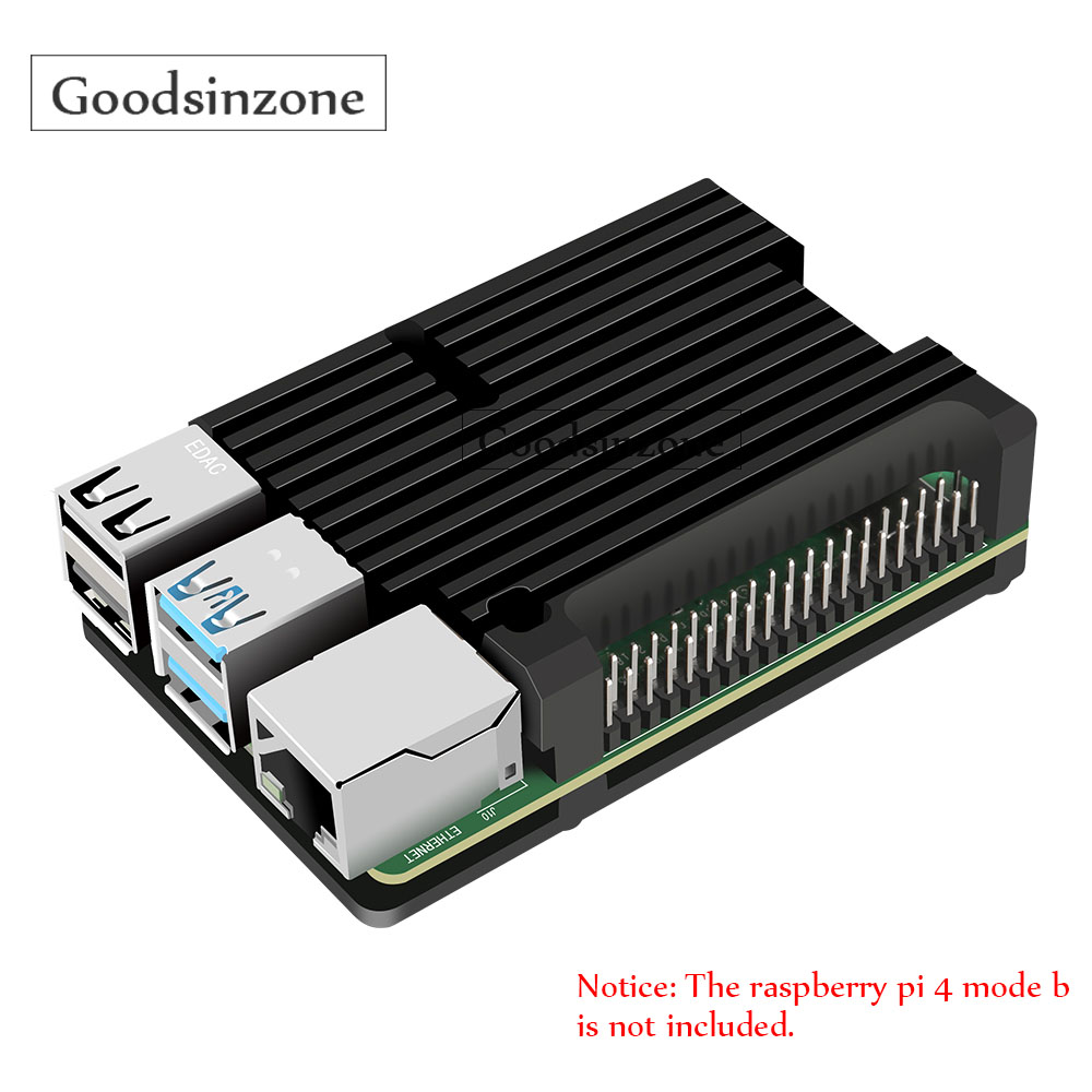 Pi 4 Case - Armor aluminium behuizing voor Raspberry Pi