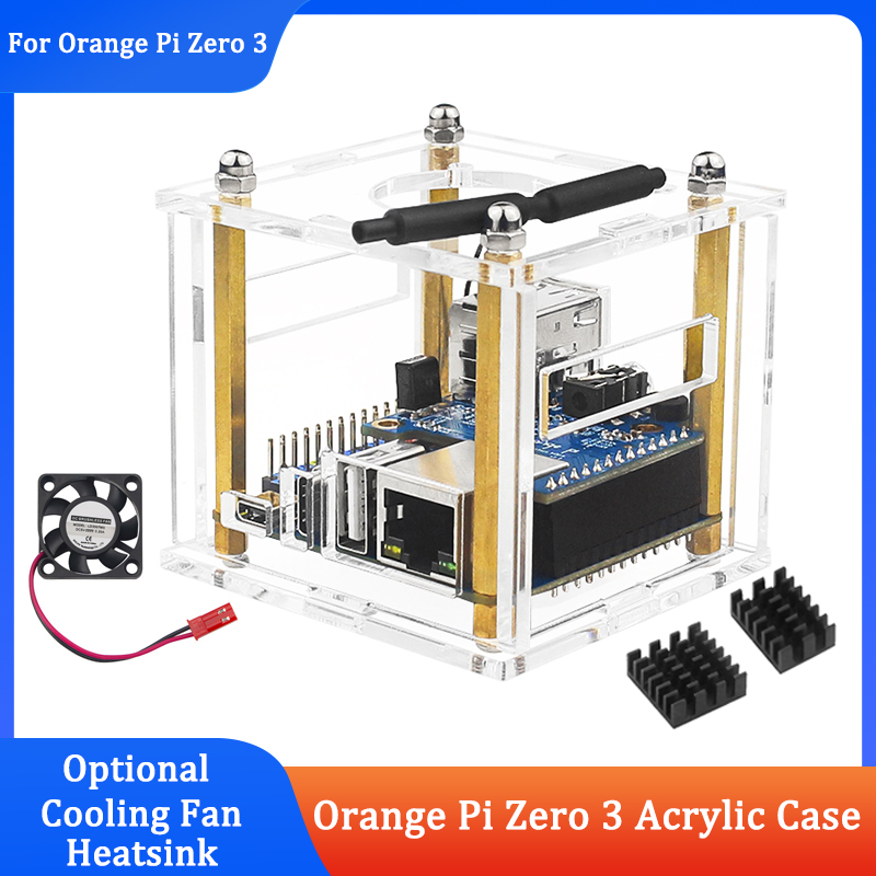 Pi Cooler - Orange Pi Zero 3 Acrylbehuizing met