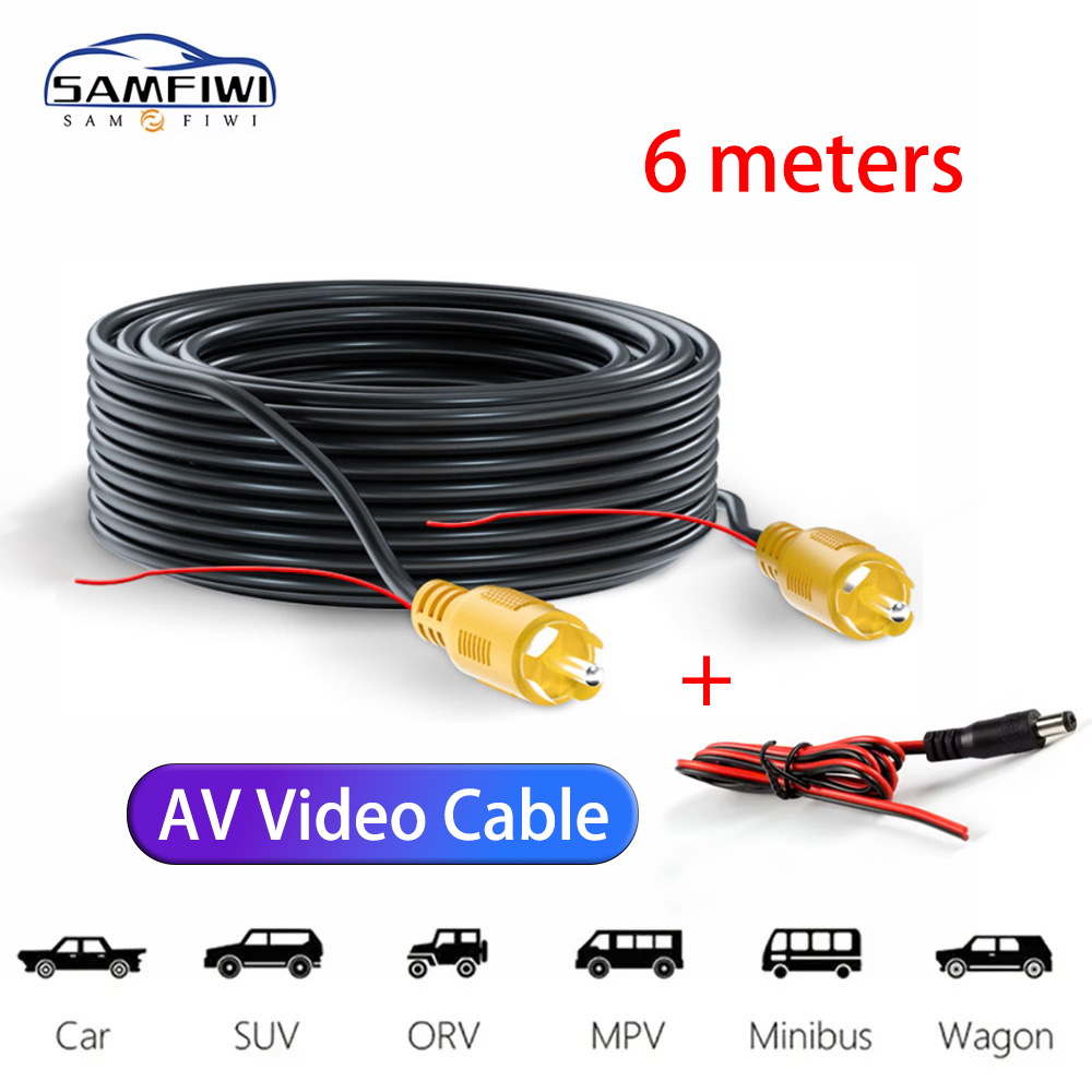 Pi Camera Cable - Auto Achteruitrijcamera RCA Draad 6m Videokabel