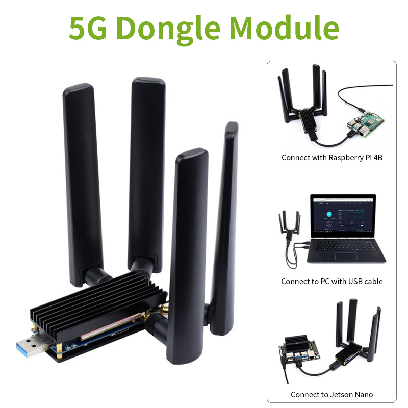 Pi 4 Case - 5G Dongle Module Usb 3.1 Naar