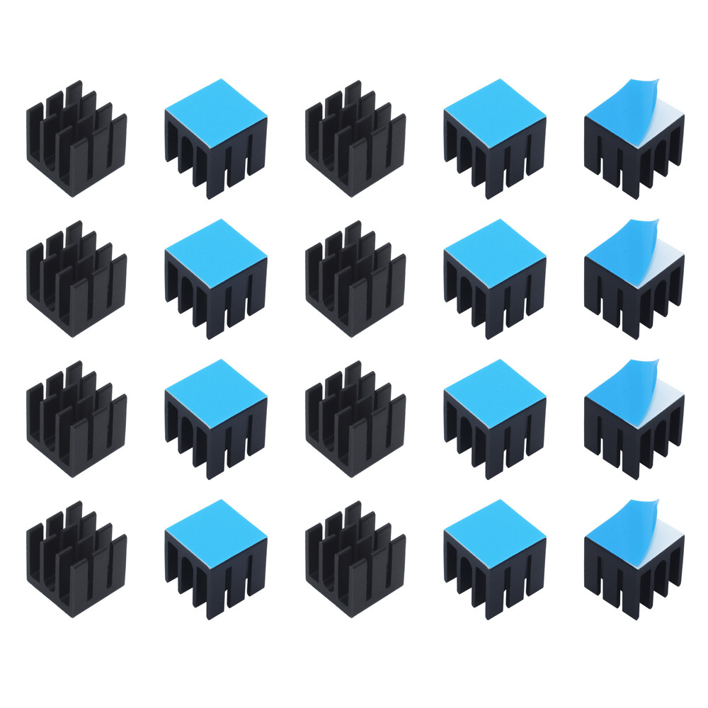 Pi Cooler - 12x12x12mm 50 stuks Aluminium Heatsink Radiator