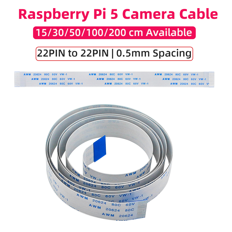 Pi Zero - Raspberry Pi 5-camerakabel 22-pins naar 22-pins