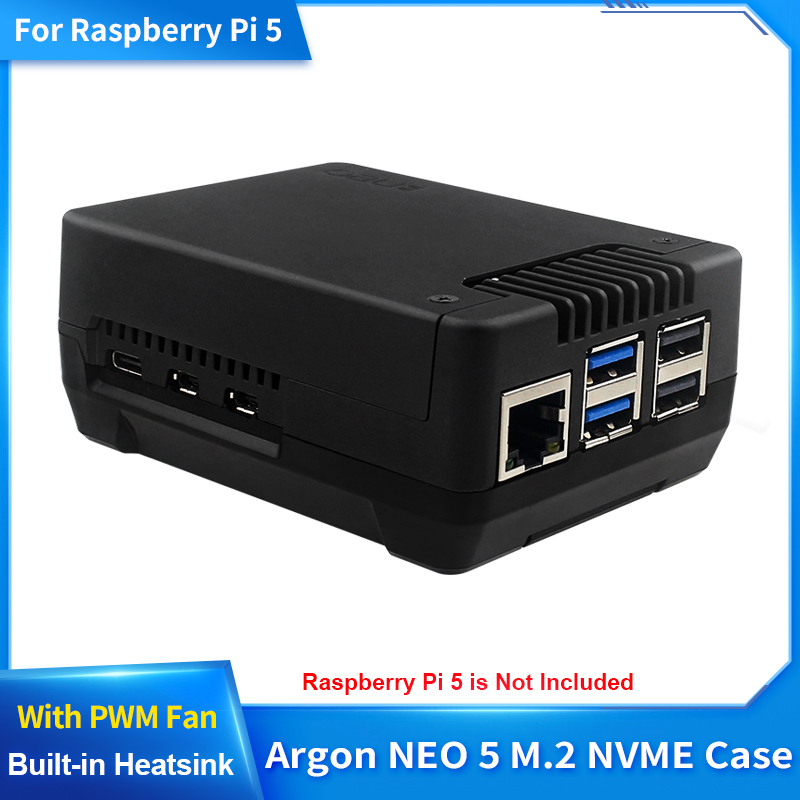 Pi 5 Case - Argon NEO 5 M.2 NVME PCIE-behuizing