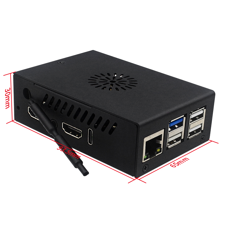 Oranje Pi 5 Max-behuizing met  - Pi 5 Case recensie en prijs