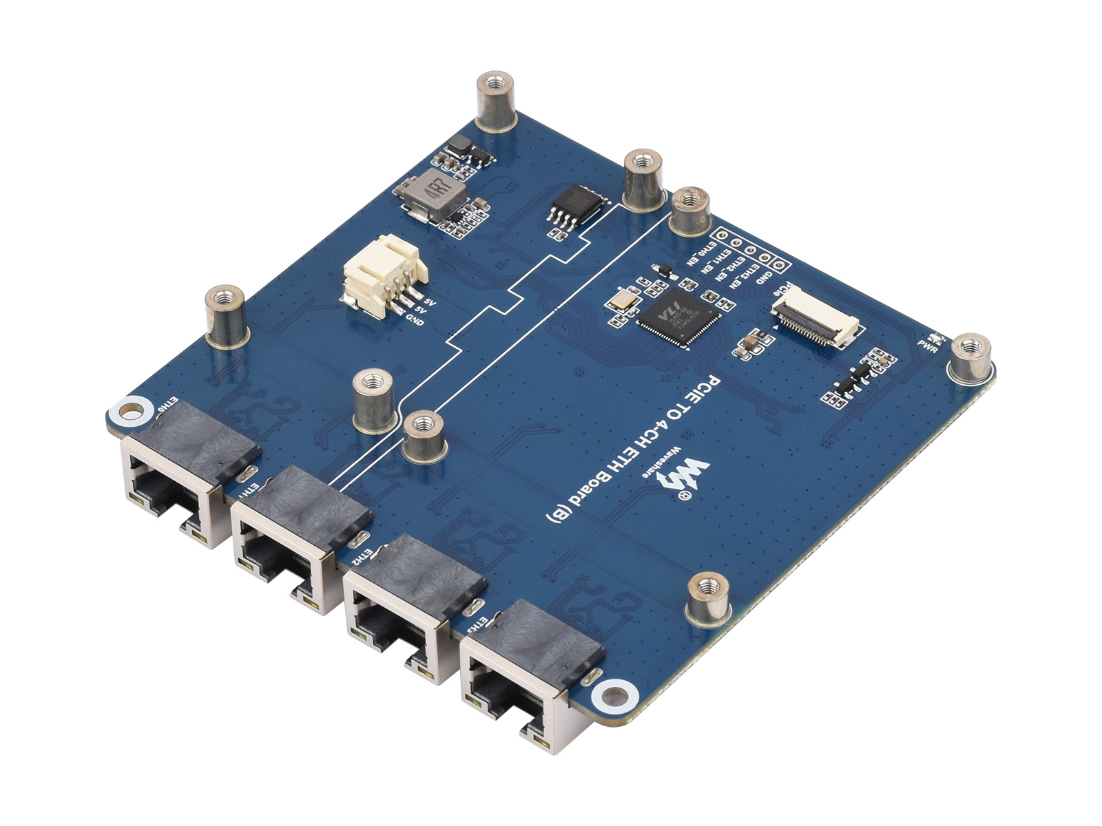 Waveshare PCIe TO 4-kanaals Gi - Raspberry Pi 5 recensie en prijs