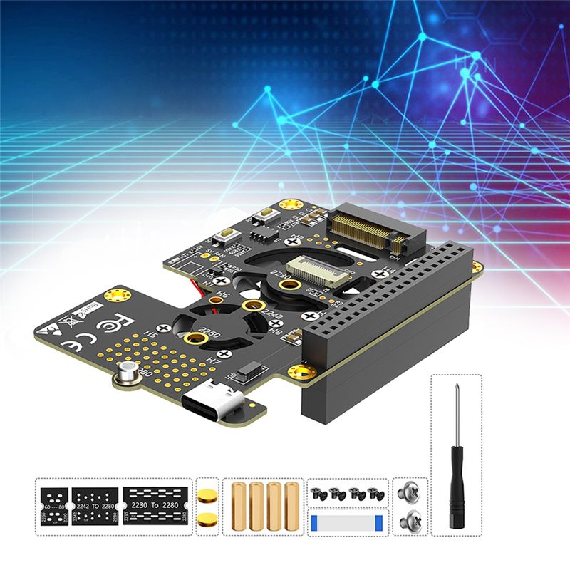 Raspberry Pi 5 PCIe naar M.2 N - Pi 5 Case recensie en prijs