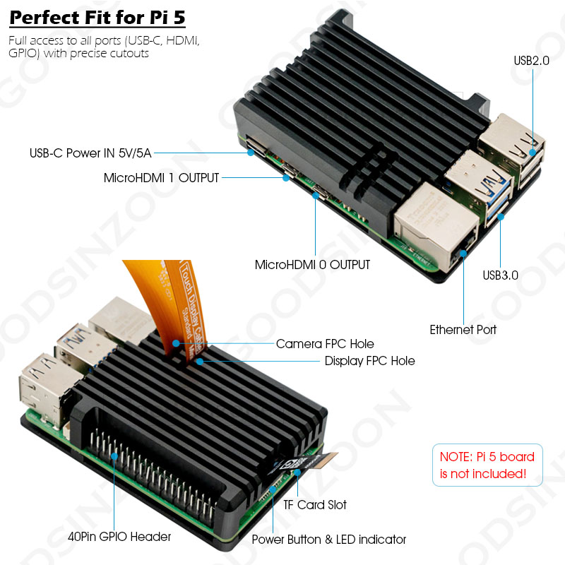 Raspberry Pi 5 aluminium pants - Pi 5 Case recensie en prijs