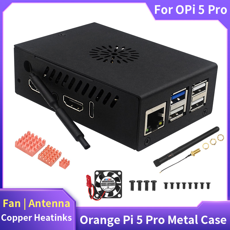Oranje Pi 5 Pro Case Metalen O - Pi 5 Case recensie en prijs