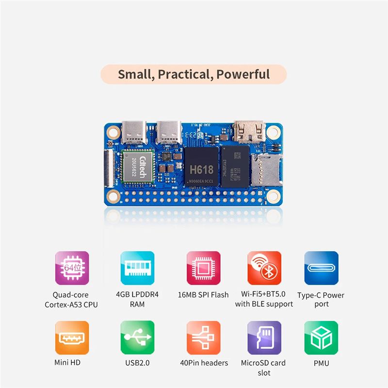 Voor Orange Pi Zero 2W Develop - Pi Zero recensie en prijs