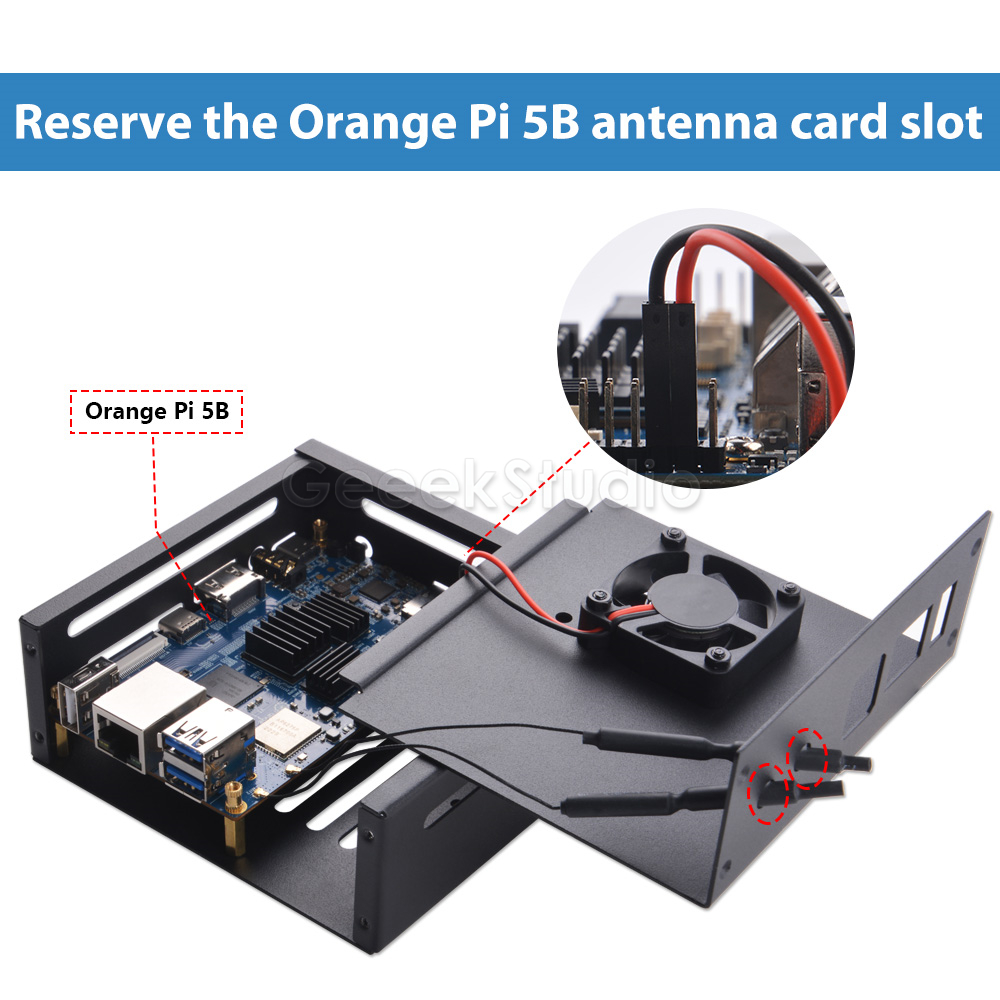 Oranje Pi 5/5b Metalen Bescher - Pi 5 Case recensie en prijs