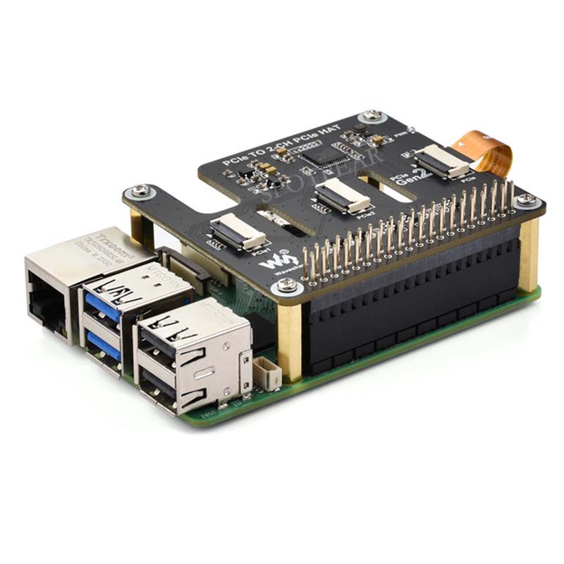 Raspberry Pi 5 PCIe naar 2-CH  - Pi Cooler recensie en prijs