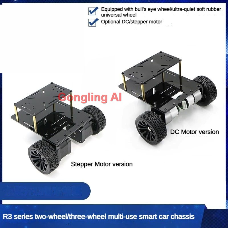 3WD robotauto met DC- of stapp - Raspberry Pi Kit recensie en prijs
