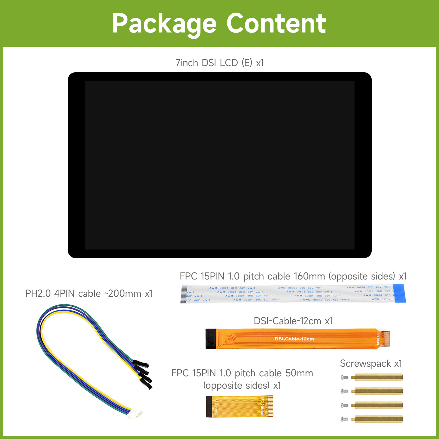7 inch DSI LCD (E) Waveshare c - Pi Display recensie en prijs