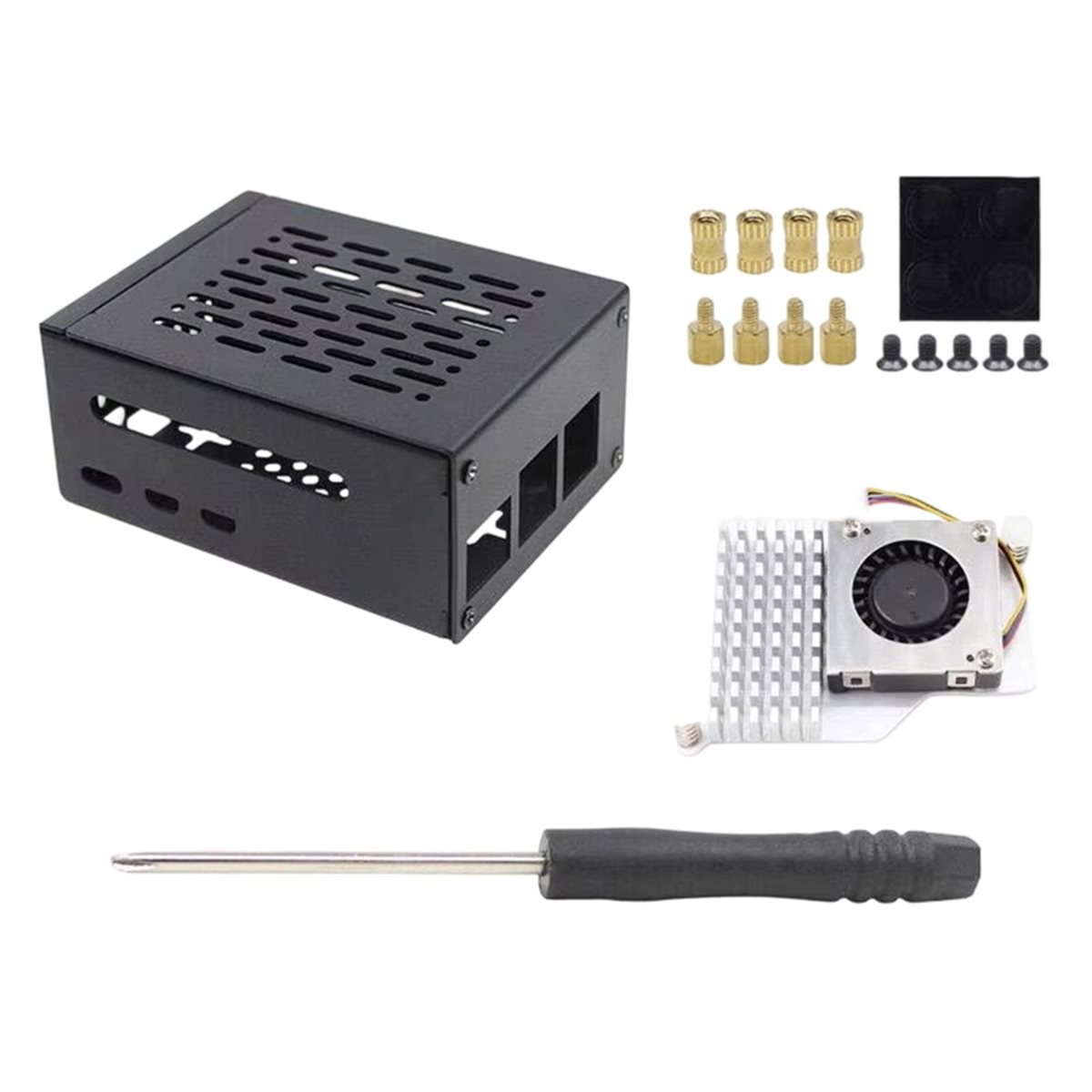 HGHO Metalen behuizing met koe - Pi 5 Case recensie en prijs