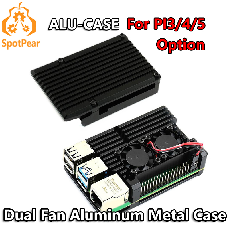 Aluminium metalen behuizing me - Pi 4 Case recensie en prijs