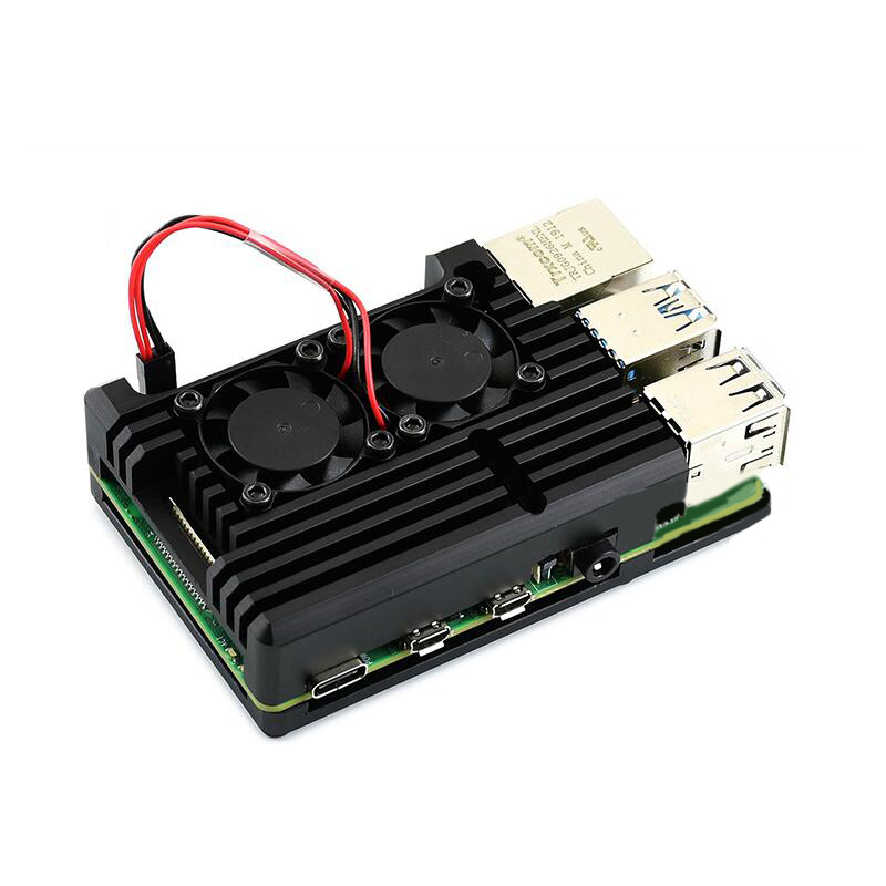 Aluminium metalen behuizing me - Pi 4 Case recensie en prijs